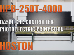 Hoston CNC Pres Fren HPB-250T-4000 DA58T CNC Kontrolörü ile (2D Programlama Fonksiyonu)